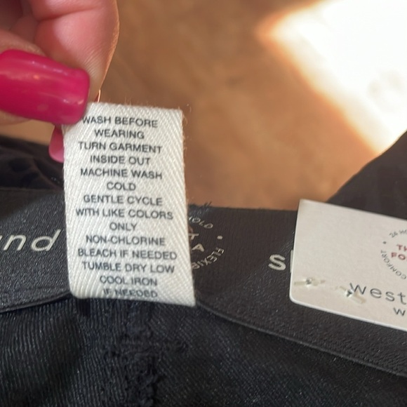 NWT Westbound Woman black leopard pants with front and back pockets. Size 18WR - Picture 8 of 12